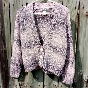 Vintage 4/$25 Women's EVIAN LTD Cardigan Med Pink x Black